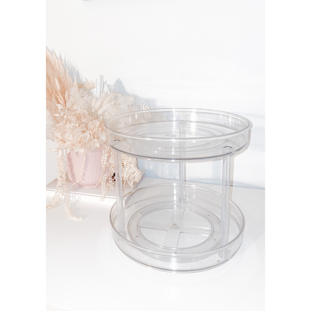 Clearly Organised Two Tier Acrylic Turntable - PLD