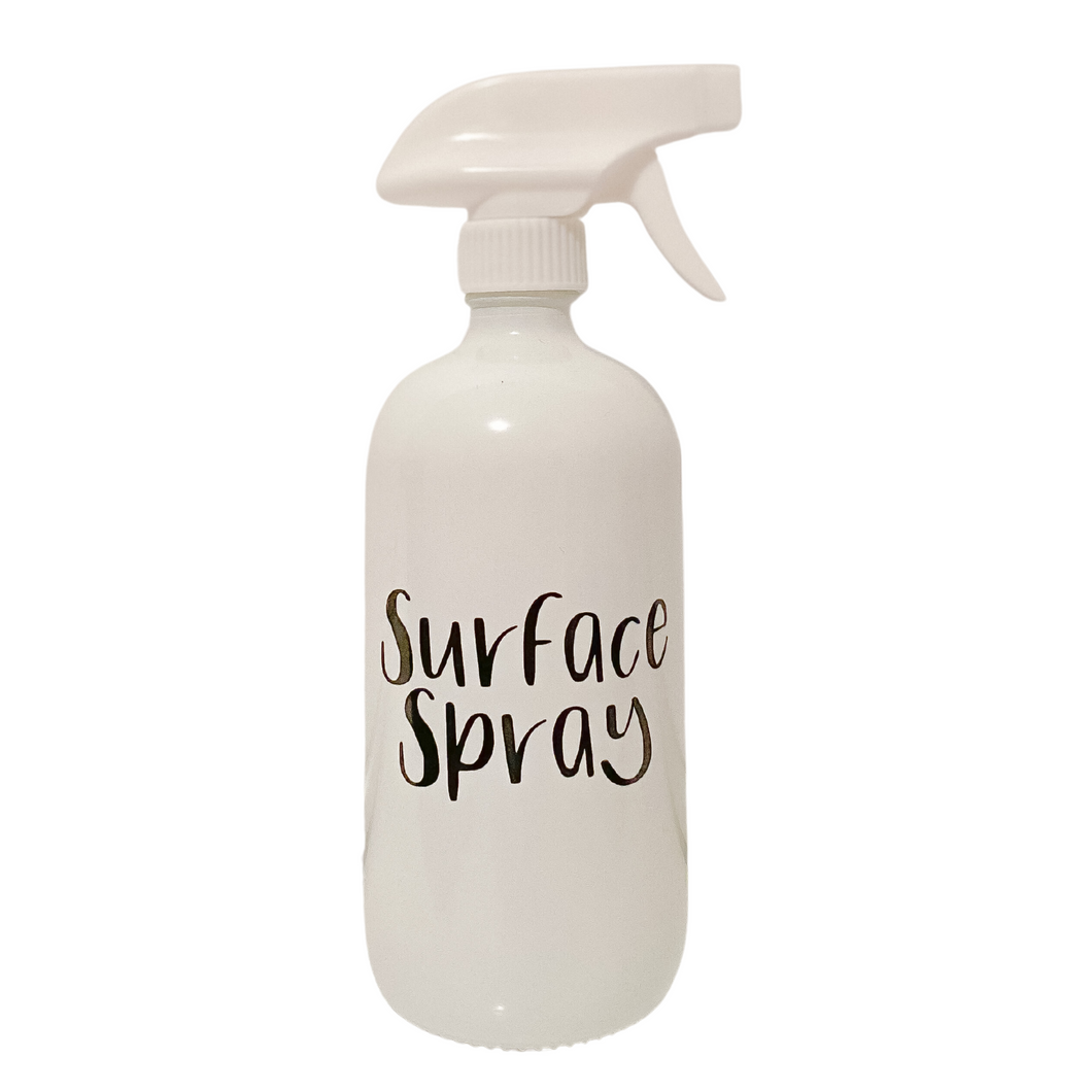 500ml Glass Spray Bottle with Surface Spray Label - PLD