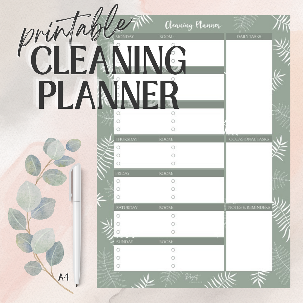 Digital & Printable Cleaning Planner