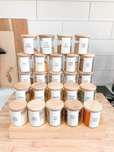 Load image into Gallery viewer, 100ml Glass Spice Jars with Bamboo Lid - PLD
